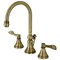 Kingston Brass KS2983DFL Widespread Bathroom Faucet with Brass Pop-Up, Antique Brass KS2983DFL - alternate 1